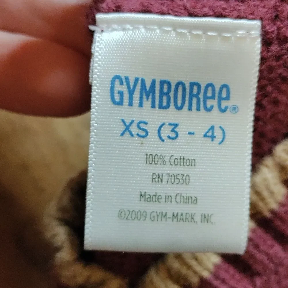 Gymboree sweater vest size 3 to 4 maroon vintage cotton knit Easter Spring